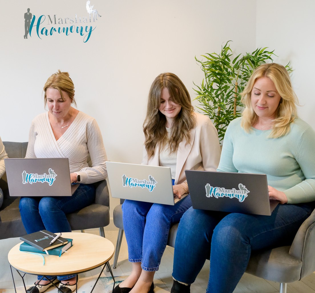 3 Staff Members on Laptops 